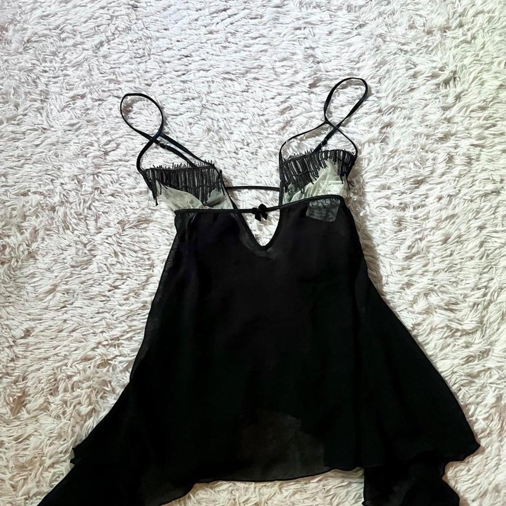 Asymmetrical Whimsical Sheer Babydoll Slip Dress Women S Gothic Madam Dark Fairy